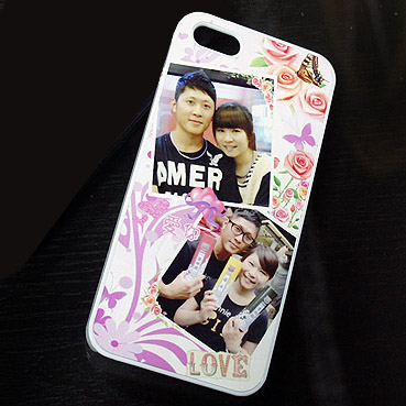 手機殼轉印-I PHONE 5塑膠硬殼-白